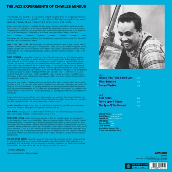 Charles Mingus - Jazz Experiments Of.. |  Vinyl LP | Charles Mingus - Jazz Experiments Of.. (LP) | Records on Vinyl