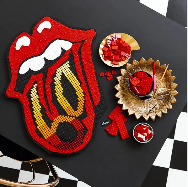 |  Construction set | Rolling Stones - Tongue Lego Art Construction Set | Records on Vinyl