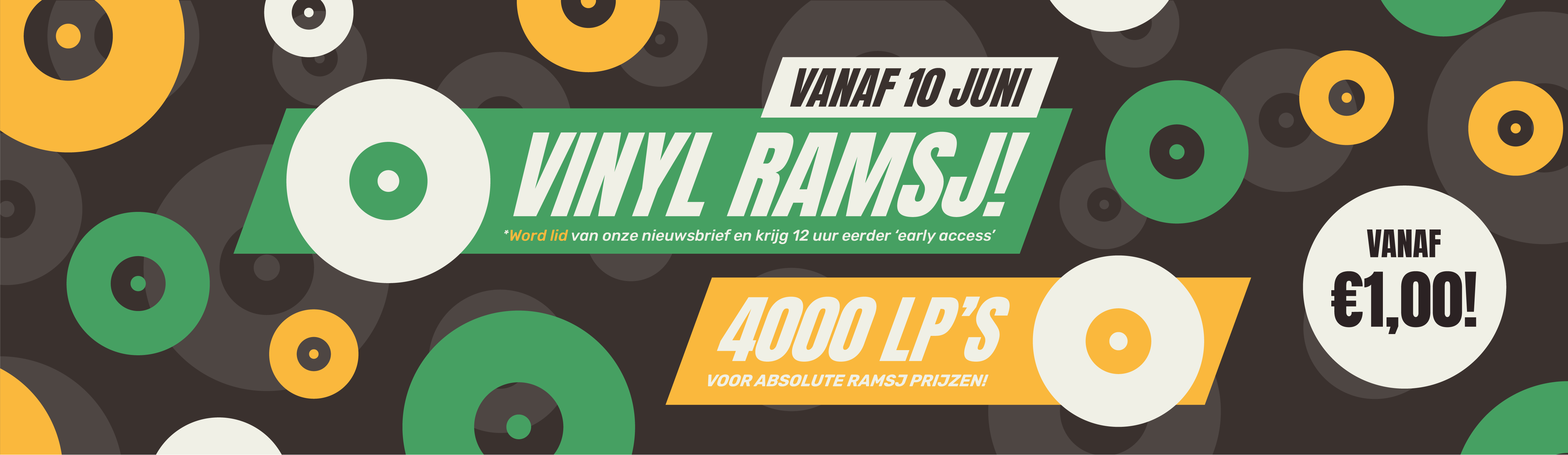 Aanstaande vrijdag 10 juni start de Grote Vinyl-Ramsj 2022