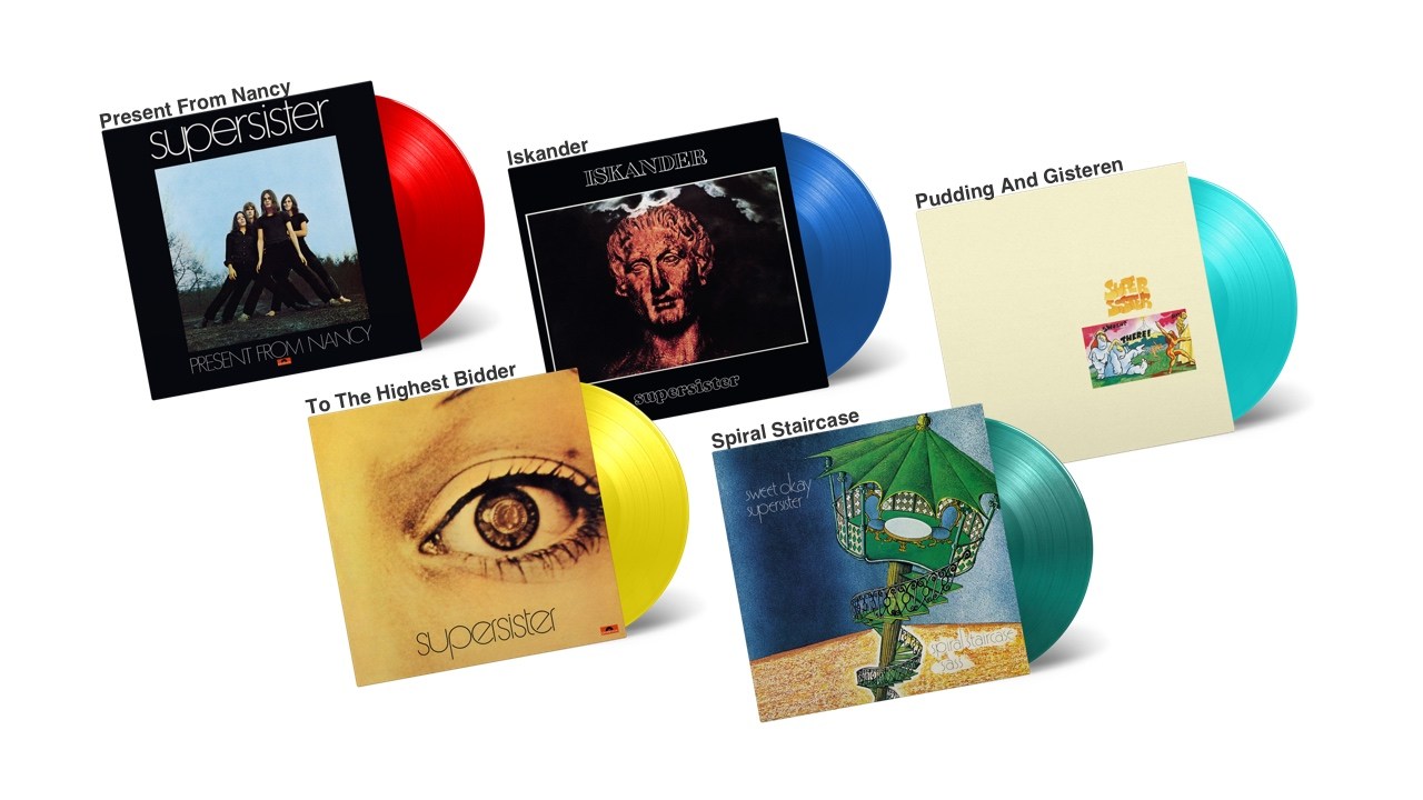 Eerste 5 LP's van Supersister in oplage van 500 stuks op gekleurd Vinyl
