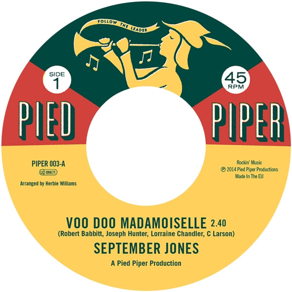  |   | September Jones/Freddy Butler - Voo Doo Mademoiselle/That's When I Need You (Single) | Records on Vinyl