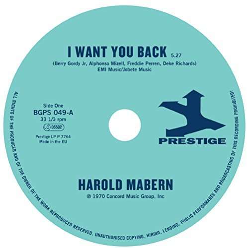 Harold/Funk Inc Mabern - I Want You Back (Single) Cover Arts and Media | Records on Vinyl