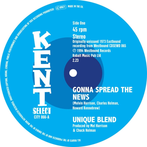  |   | Unique Blend/A.C. Tilmon & the Detroit Emeralds - Gonna Spread the News/That's All I Got (Single) | Records on Vinyl