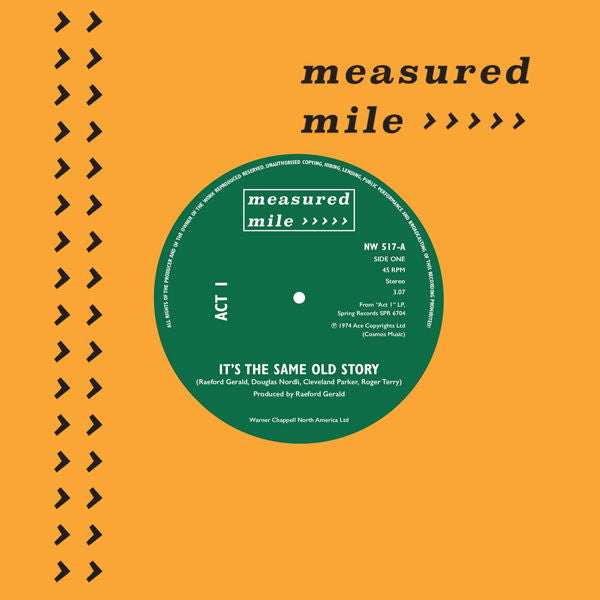 Act 1 & Ivano Fossati - It's the Same Old Story / Night of the Wolf (Single) Cover Arts and Media | Records on Vinyl