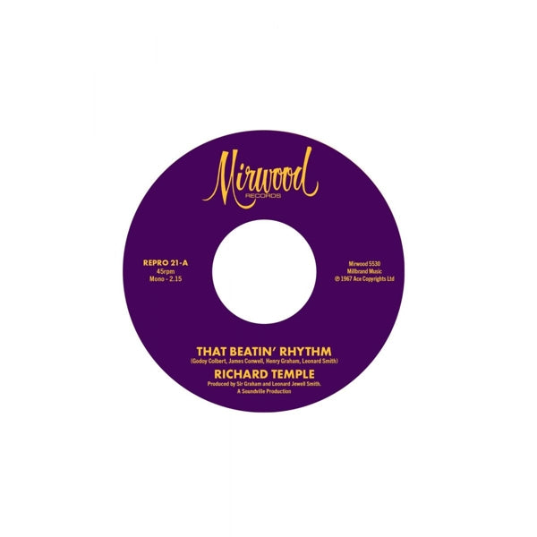  |   | Richard & Jimmy Conwell Temple - That Beatin' Rhythn / Cigarette Ashes (Single) | Records on Vinyl