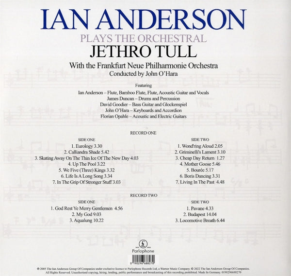 Ian Anderson - Plays the Orchestral Jethro Tull (2 LPs) Cover Arts and Media | Records on Vinyl