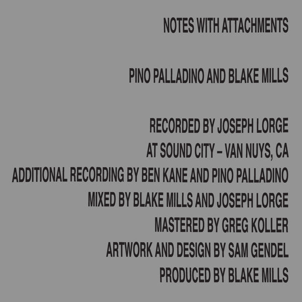  |   | Pino & Blake Mills Palladino - Notes With Attachments (LP) | Records on Vinyl