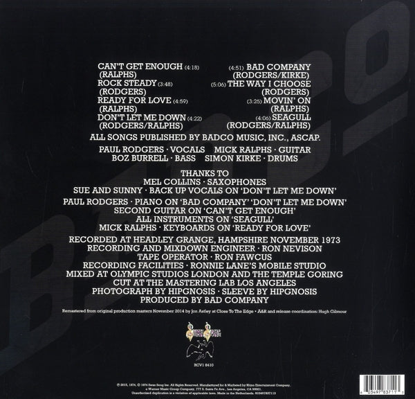 Bad Company - Bad Company (LP) Cover Arts and Media | Records on Vinyl