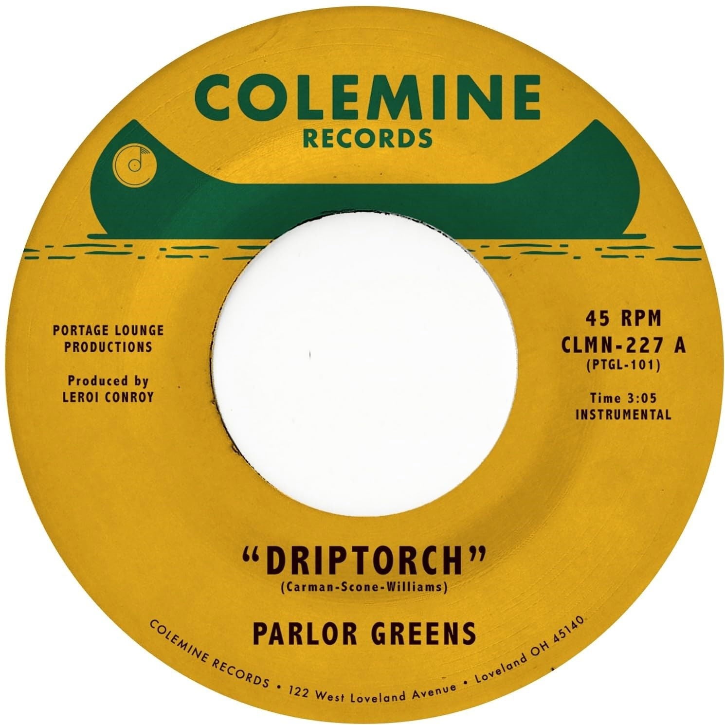 Parlor Greens - Driptorch / 200 Dollar Blues (Single) Cover Arts and Media | Records on Vinyl
