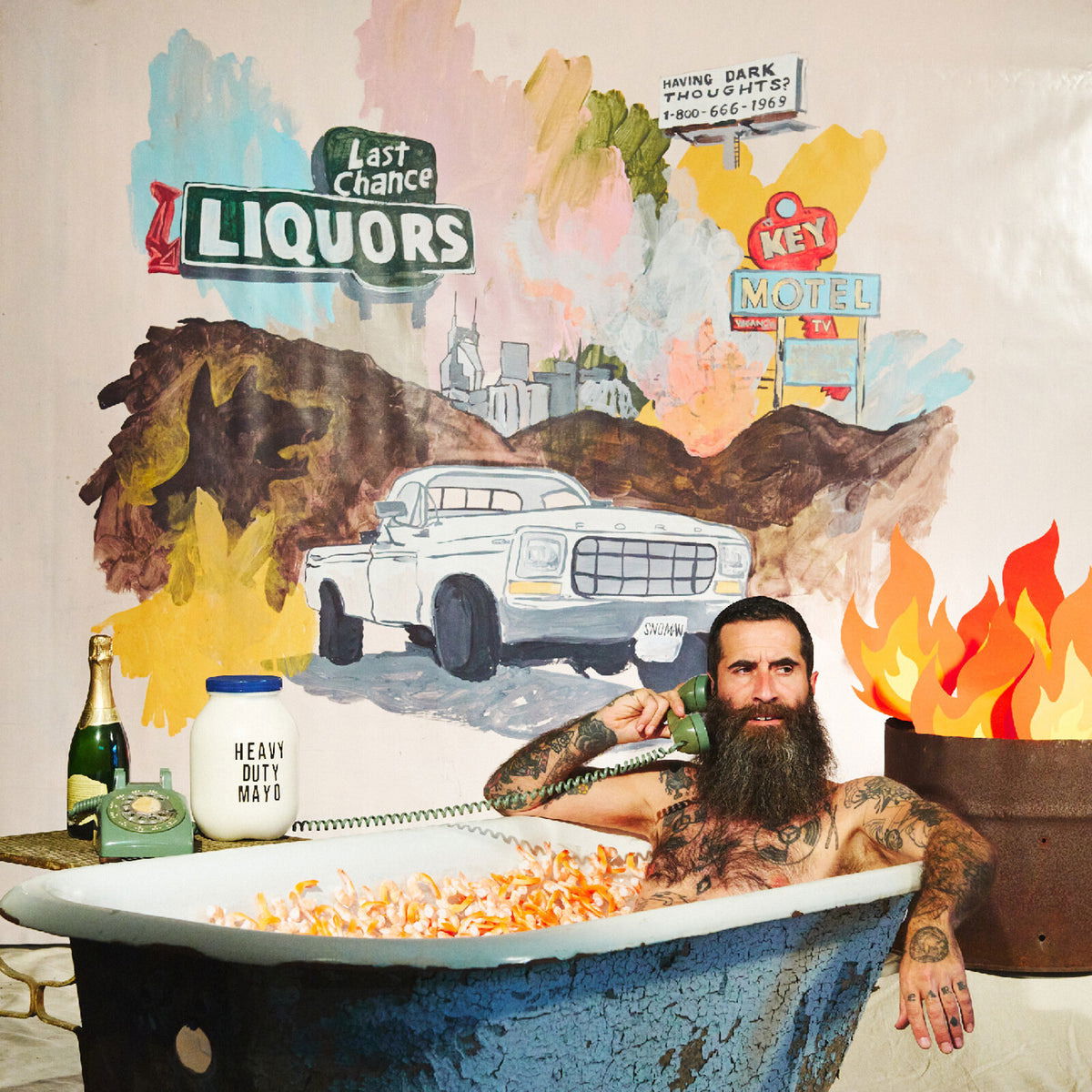 Jp Harris - Jp Harris is a Trash Fire (LP) Cover Arts and Media | Records on Vinyl