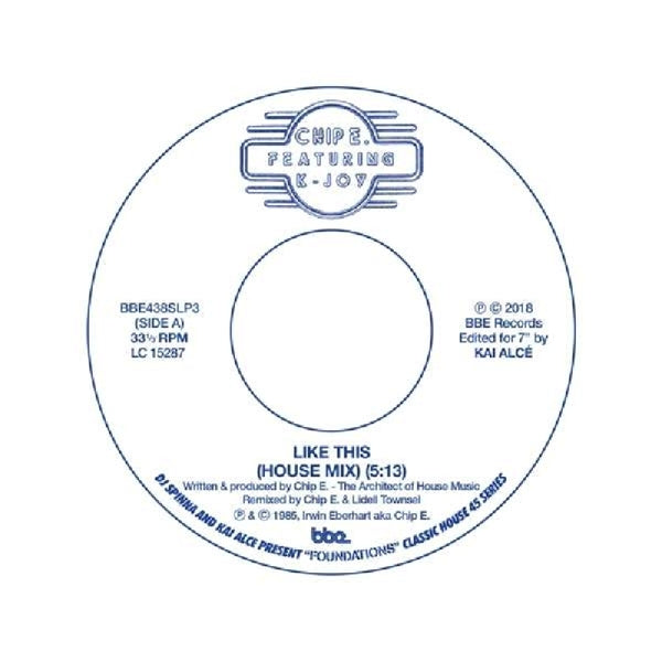  |   | Chip E Ft. Joy - Like This (House Mix) (Single) | Records on Vinyl