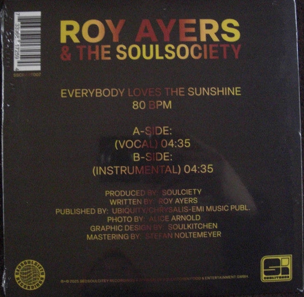 Roy Ayers - Everybody Loves the Sunshine (Single) Cover Arts and Media | Records on Vinyl