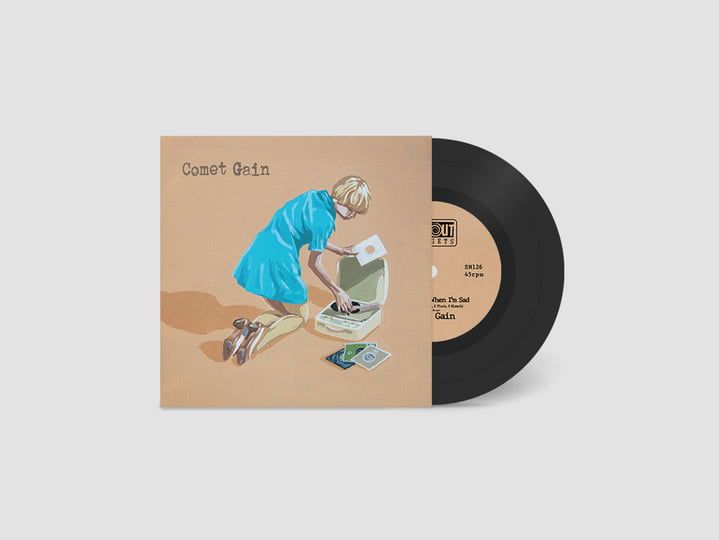 Comet Gain - Only Happy When I'm Sad/Dreams of a Working Girl (Single) Cover Arts and Media | Records on Vinyl