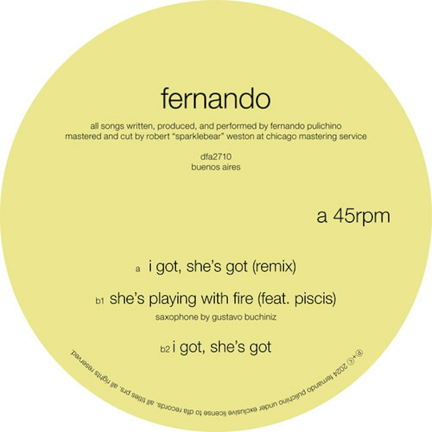 Fernando - I Got, She's Got (Single) Cover Arts and Media | Records on Vinyl