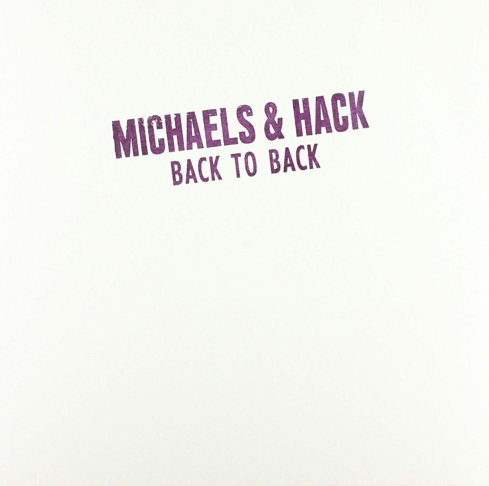 Michaels & Hack - Back To Back =Coloured= (LP) Cover Arts and Media | Records on Vinyl