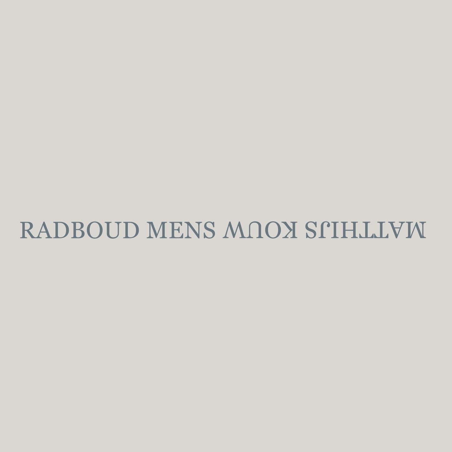 Radboud Mens - 1 (LP) Cover Arts and Media | Records on Vinyl