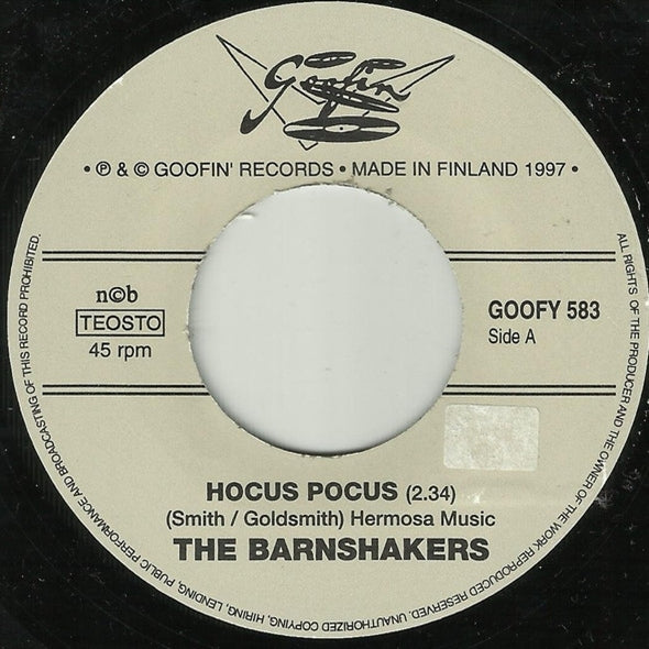  |   | Barnshakers - Hocus Pocus (Single) | Records on Vinyl
