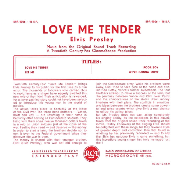  |   | Elvis Presley - Ep Etranger N14 - Love Me Tender (Belgium) (Single) | Records on Vinyl