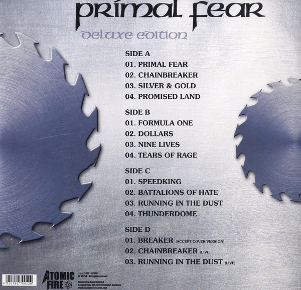 Primal Fear - Primal Fear (2 LPs) Cover Arts and Media | Records on Vinyl