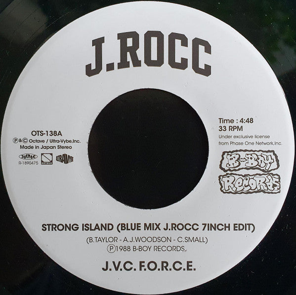 J.V.C. F.O.R.C.E. - Strong Island (Blue Mix J.Rocc Edit)/Strong Island (Acapella Version) (LP) Cover Arts and Media | Records on Vinyl