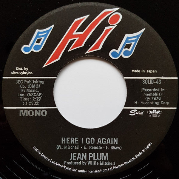 Jean Plum - Here I Go Again / I Love Him (Single) Cover Arts and Media | Records on Vinyl