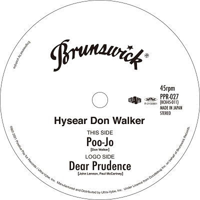 Hysear Don Walker - Poo-Jo / Dear Prudence (Single) Cover Arts and Media | Records on Vinyl