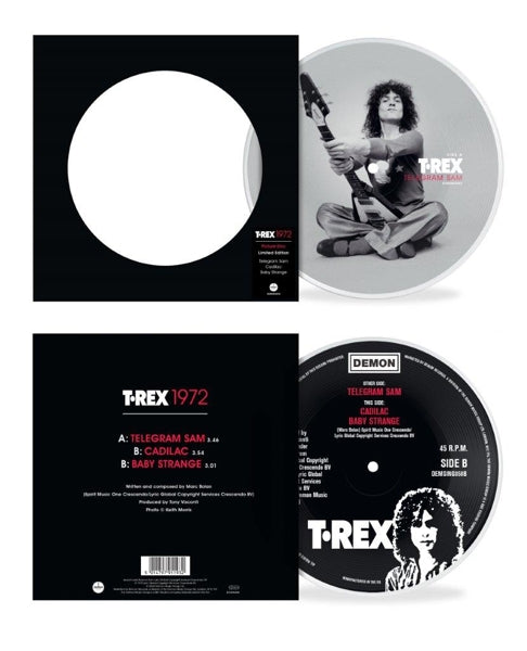  |   | T. Rex - Telegram Sam / Cadilac / Baby Strange (Single) | Records on Vinyl