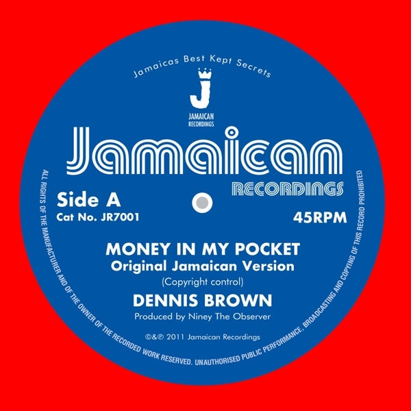  |   | Dennis Brown - Money In My Pocket/Version (Single) | Records on Vinyl