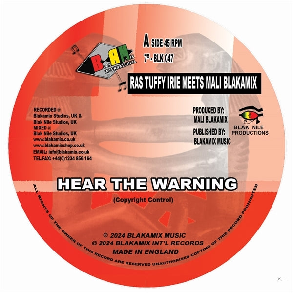  |   | Ras Tuffy & Mali Blakamix - Hear the Warning / Dub Warning (Single) | Records on Vinyl