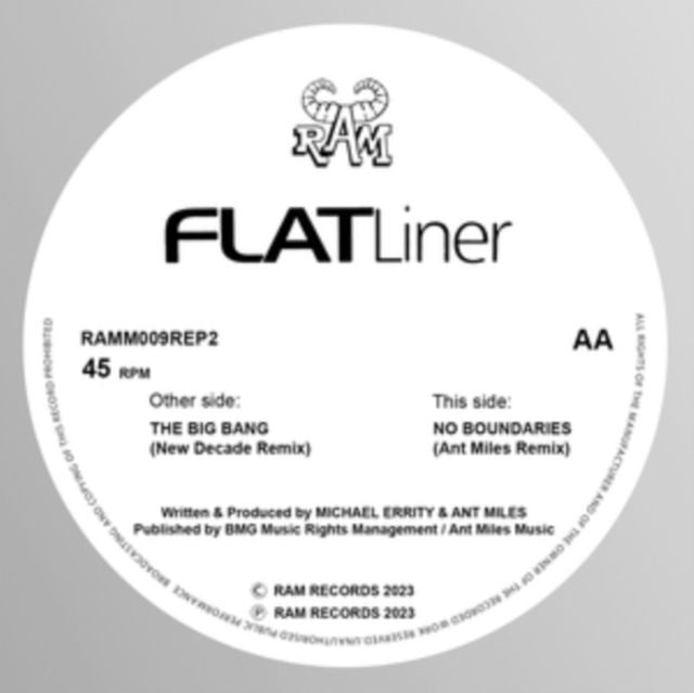 Flatliner - Big Bang / No Boundaries (2023 Remixes) (Single) Cover Arts and Media | Records on Vinyl