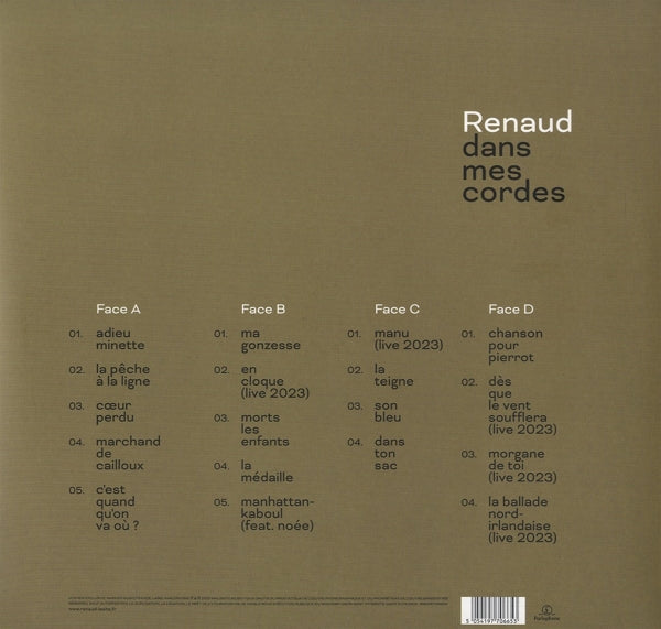 Renaud - Dans Mes Cordes (2 LPs) Cover Arts and Media | Records on Vinyl