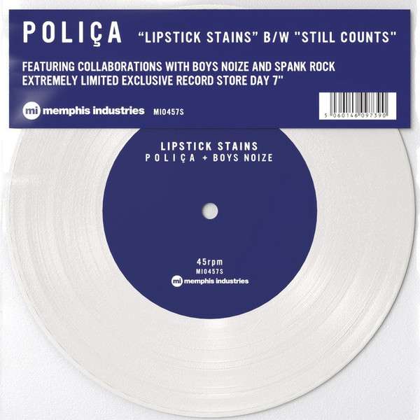 Polica - Lipstick Stains/Still Counts Aa (Single) Cover Arts and Media | Records on Vinyl