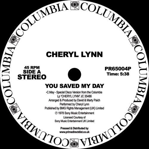 Cheryl Lynn - You Saved My Day / Got To Be Real (Single) Cover Arts and Media | Records on Vinyl