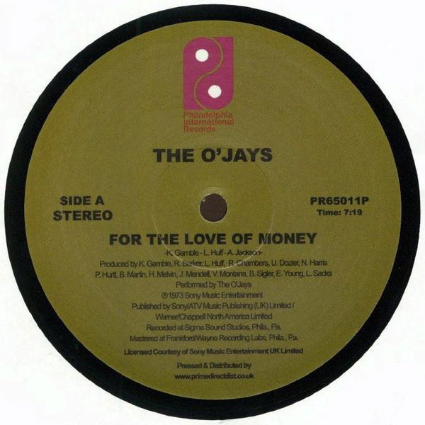 O'Jays - For the Love of Money (Single) Cover Arts and Media | Records on Vinyl