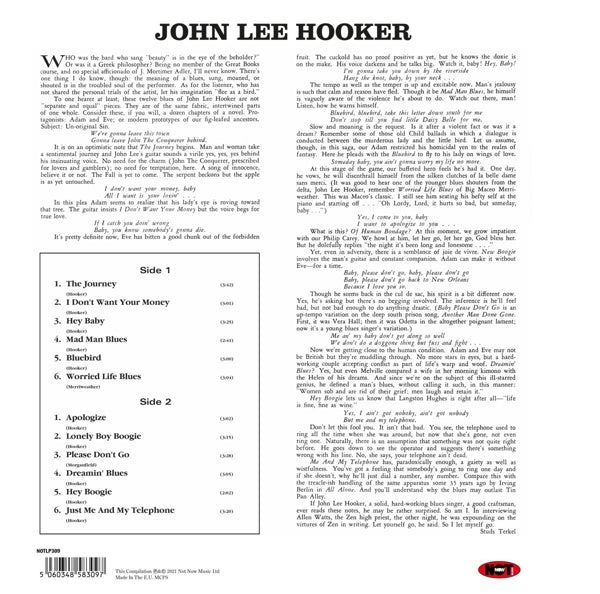 John Lee Hooker - Plays & Sings the Blues (LP) Cover Arts and Media | Records on Vinyl