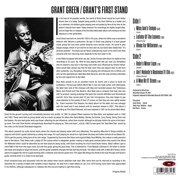 Grant Green - Grant's First Stand (LP) Cover Arts and Media | Records on Vinyl