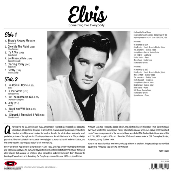 Elvis Presley - Something For Everybody (LP) Cover Arts and Media | Records on Vinyl