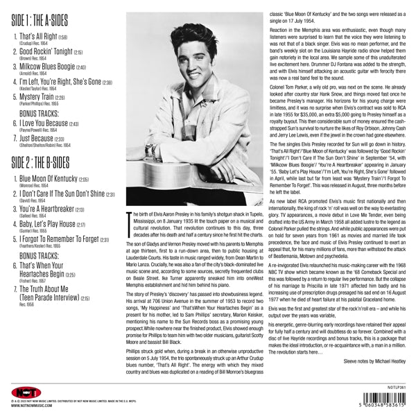 Elvis Presley - Sun Singles Collection (LP) Cover Arts and Media | Records on Vinyl