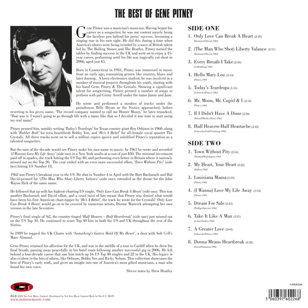 Gene Pitney - Best of (LP) Cover Arts and Media | Records on Vinyl