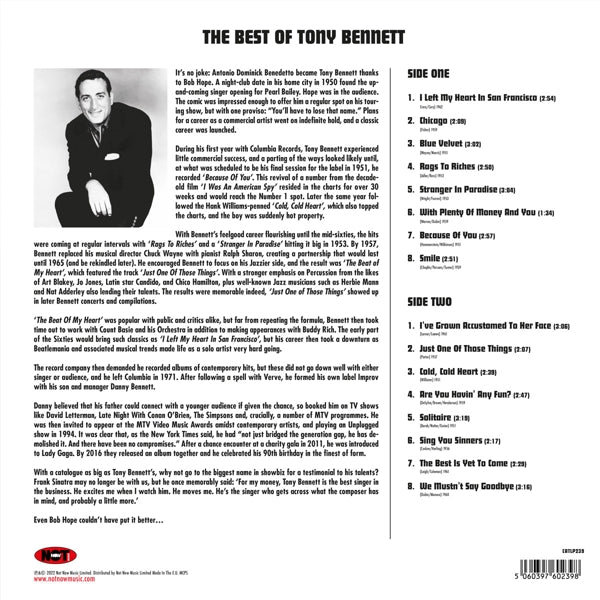 Tony Bennett - Best of Tony Bennett (LP) Cover Arts and Media | Records on Vinyl