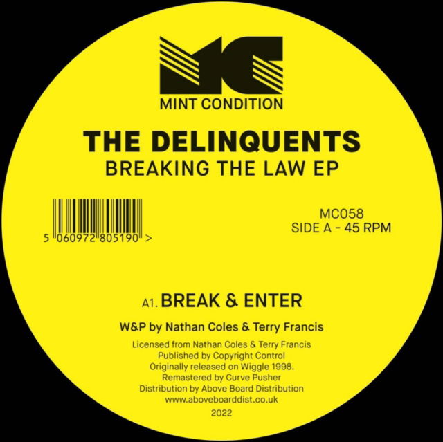 Delinquents - Breaking the Law Ep (Single) Cover Arts and Media | Records on Vinyl