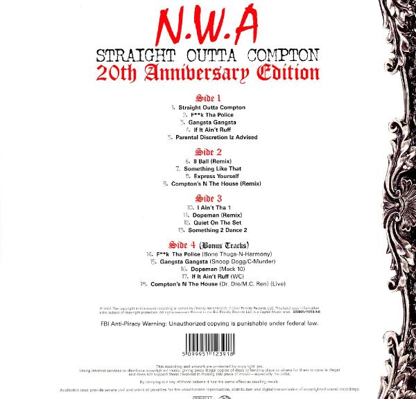  |  Vinyl LP | N.W.A. - Straight Outta ..-20th an (2 LPs) | Records on Vinyl