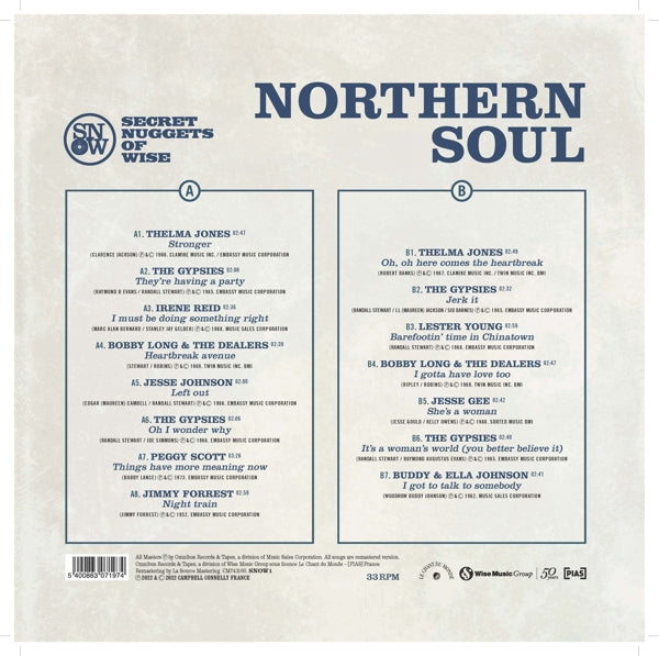 V/A - Secret Nuggets of Wise Northern Soul (LP) Cover Arts and Media | Records on Vinyl