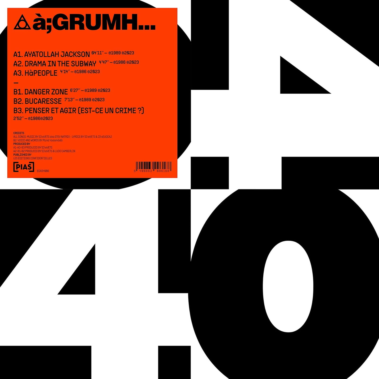 A;Grumh - Pias 40 (Single) Cover Arts and Media | Records on Vinyl