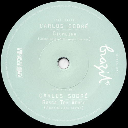 Carlos Sodre - Ciumeira / Rasga Teu Verso (Single) Cover Arts and Media | Records on Vinyl