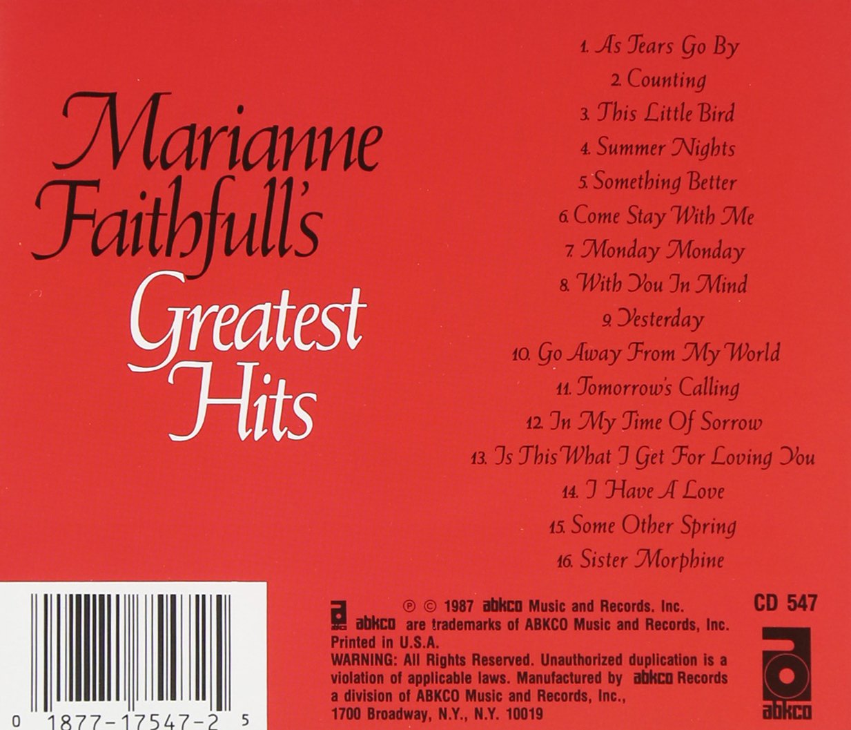  |   | Marianne Faithfull - Greatest Hits (LP) | Records on Vinyl