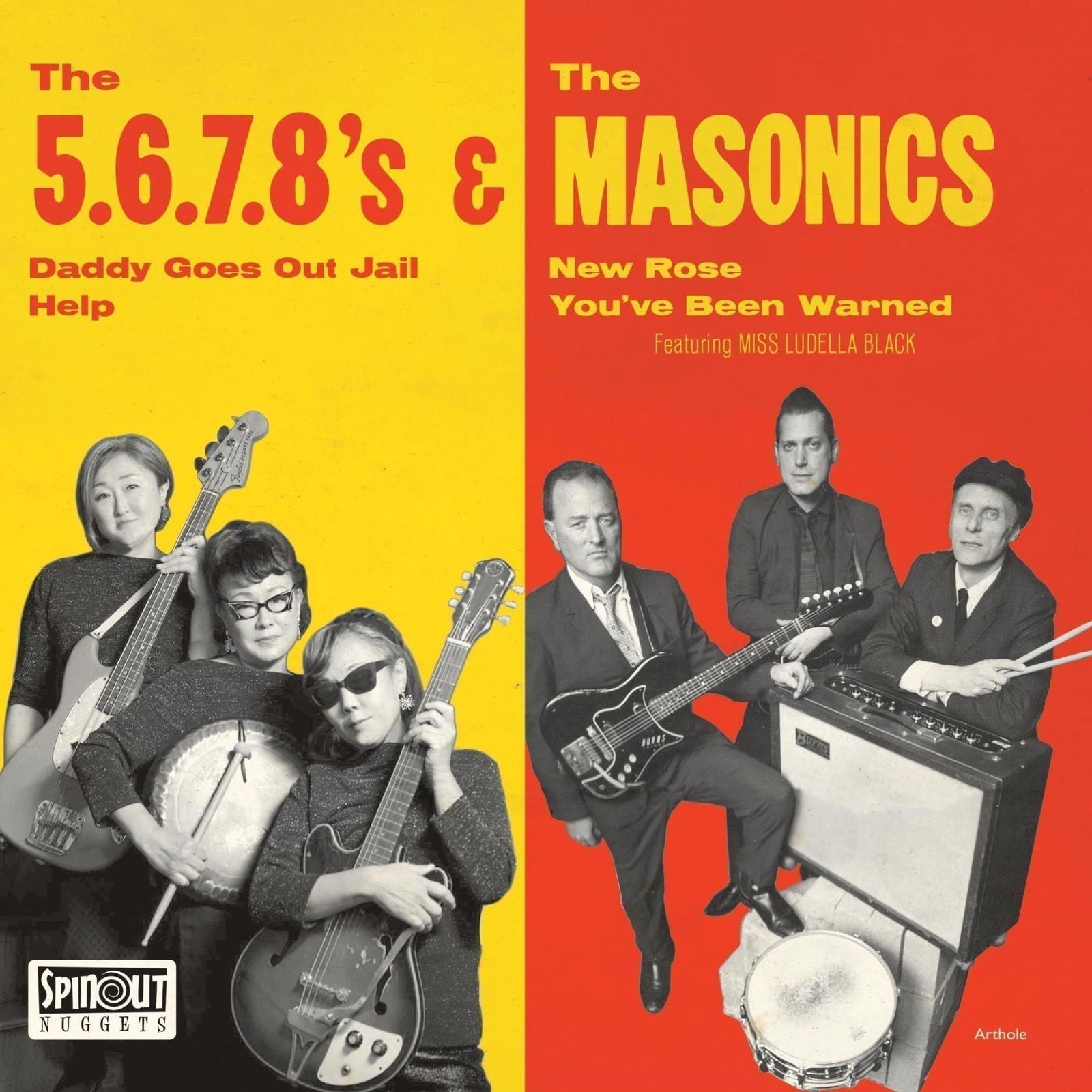 5.6.7.8's & Masonics - Japan Tour Ep (Single) Cover Arts and Media | Records on Vinyl