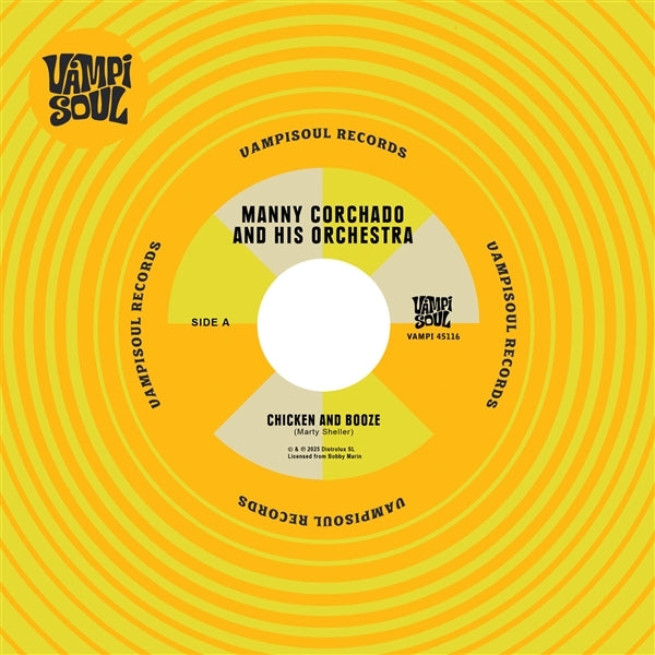  |  7" Single | Manny & Nelson Y Sus Estrellas Corchado - Chicken and Booze-Aguardiente Y Pollo (Single) | Records on Vinyl