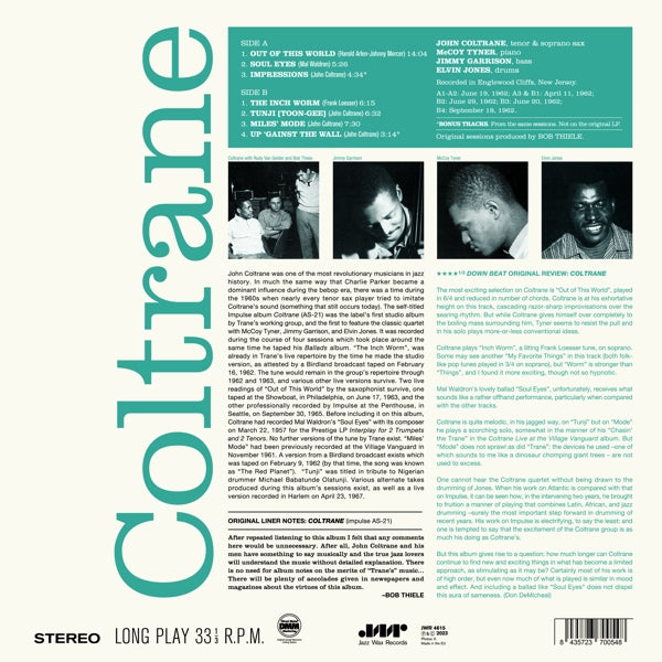 John Coltrane - Coltrane (LP) Cover Arts and Media | Records on Vinyl