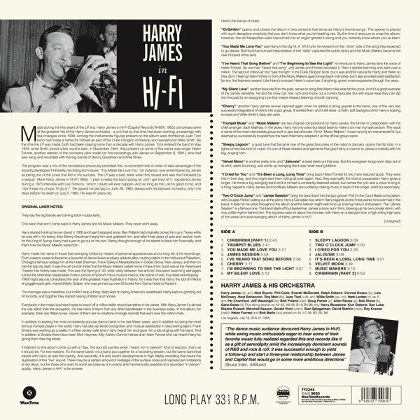 Harry James - In Hi-Fi (LP) Cover Arts and Media | Records on Vinyl